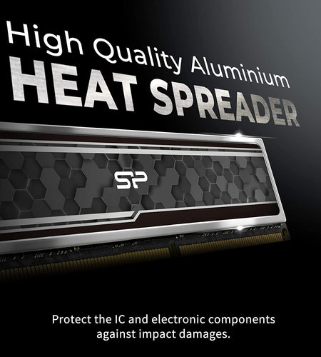 Silicon Power Value Gaming DDR4 RAM 16GB (2X8Gb) 3200Mhz (PC4 25600) CL16 1.35V Desktop Memory Module with Heatsink Camouflage Grey SP016GXLZU320BDAJ5