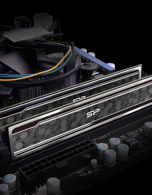 Load image into Gallery viewer, Silicon Power Value Gaming DDR4 RAM 16GB (2X8Gb) 3200Mhz (PC4 25600) CL16 1.35V Desktop Memory Module with Heatsink Camouflage Grey SP016GXLZU320BDAJ5
