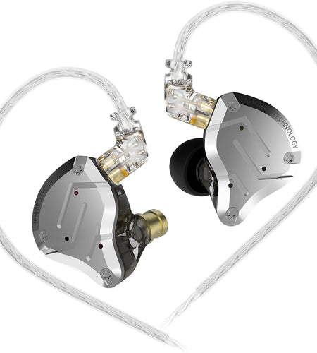 KZ ZS10 Pro in Ear Monitor Earbuds Headphone, Hifi KZ Earphone with 4BA and 1DD Drivers, KZ Upgraded ZS10 Pro with Detachable 0.75Mm 2 Pin 6N OFC Cable (Black No Mic)