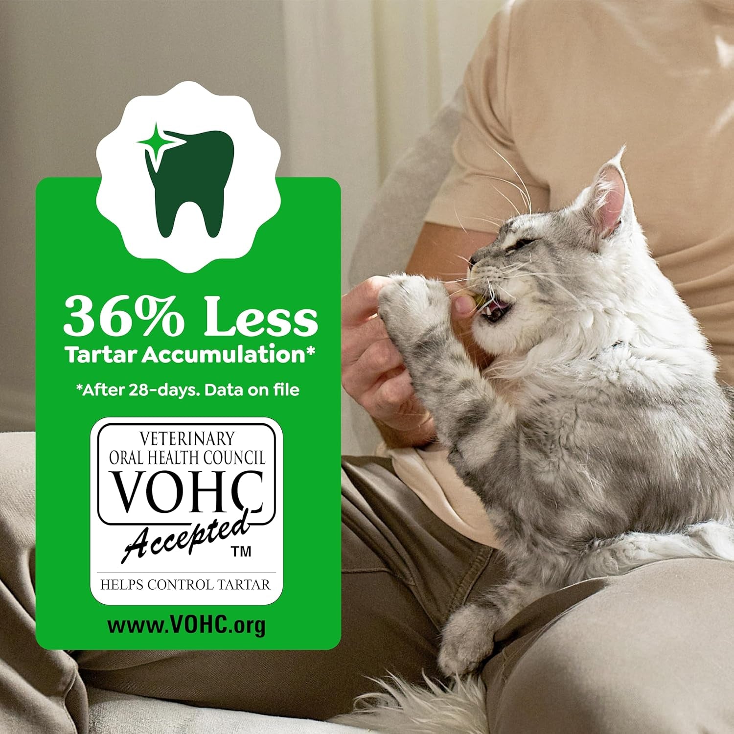FELINE  Natural Dental Care Cat Treats, Tuna Flavor, All Bag Sizes