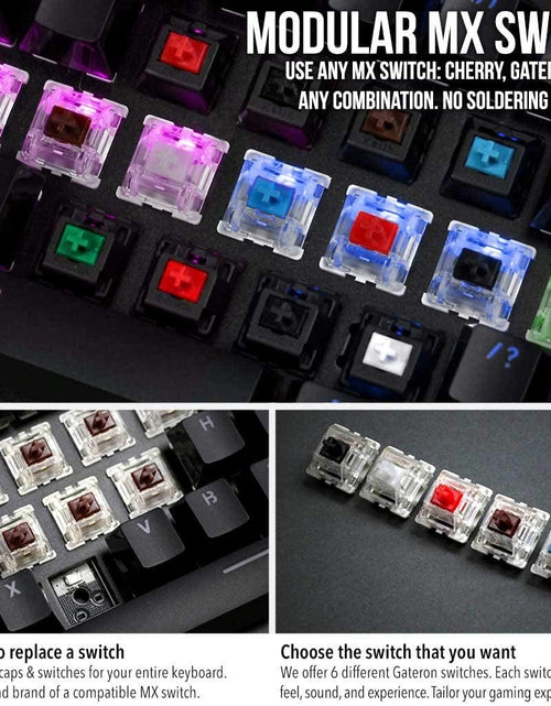 Load image into Gallery viewer, Modular Mechanical Gaming Keyboard - Full Size GMMK (104 Key) - RGB LED Backlit, Brown Switches, Hot Swap Switches (Black)(Gmmk-Brn)
