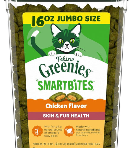 Feline SMARTBITES Healthy Skin and Fur, Chicken and Salmon Flavors, All Bag Sizes