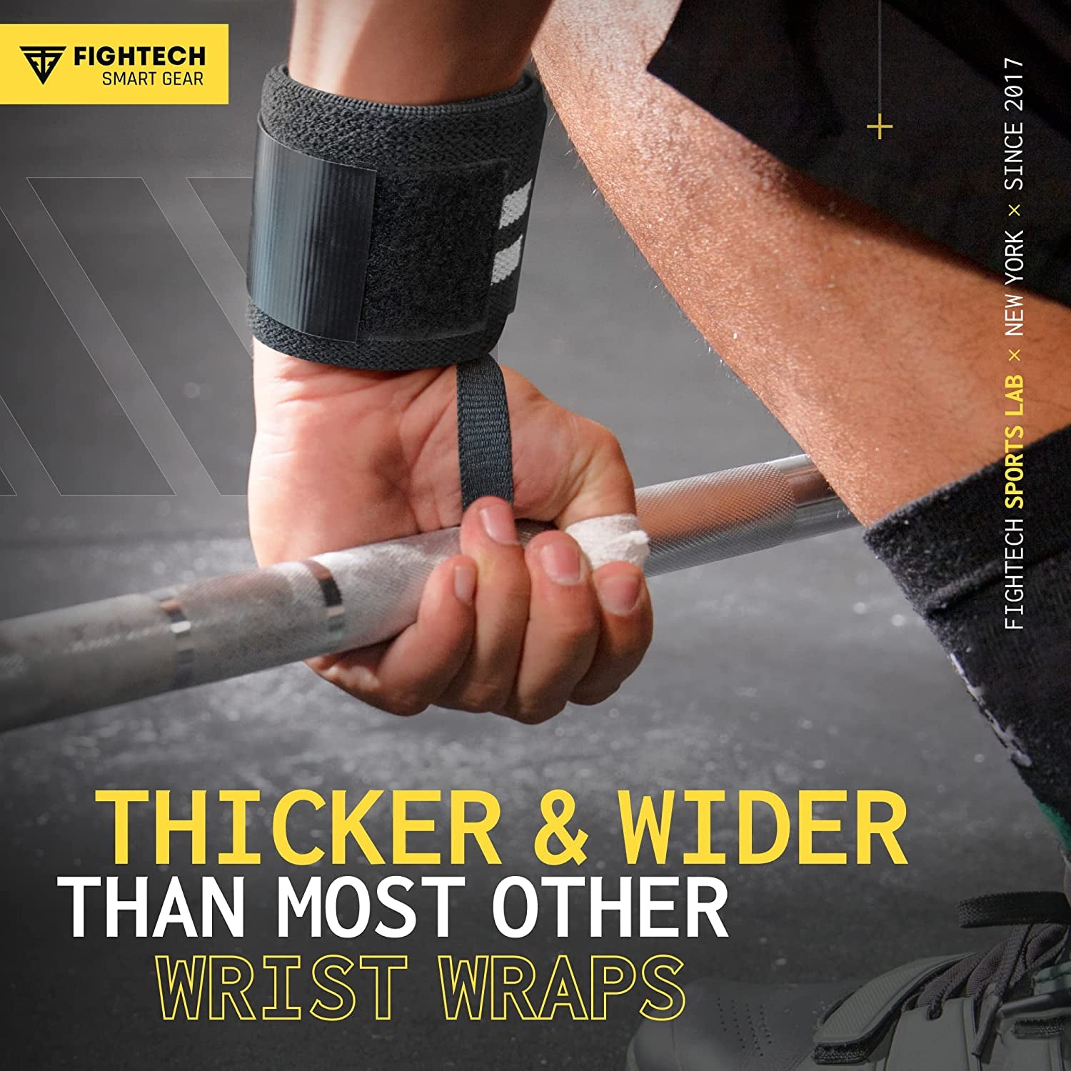 Upgraded 2022 PRO Series Wrist Wraps for Weight Lifting | 18 Inch Professional Grade Lifting Wrist Wraps for Crossfit and Powerlifting (Black, 18 Inch)