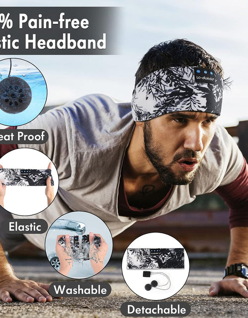 Load image into Gallery viewer, Sleep Mask with Bluetooth Headphones, Painting Sleep Headphones Bluetooth Headband for Sleeping Sports Sleep Mask for Side Sleeper, Best Gift and Travel Essentials
