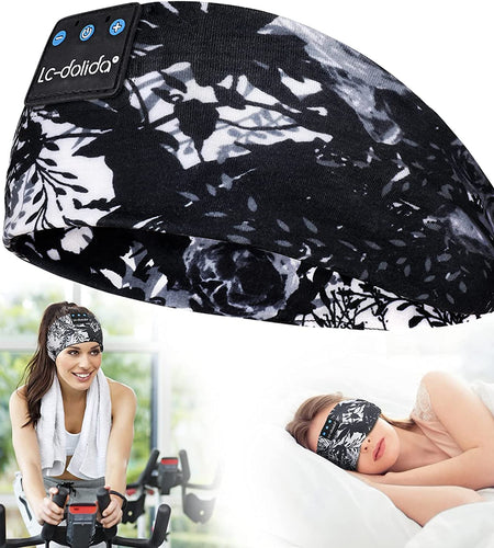 Sleep Mask with Bluetooth Headphones, Painting Sleep Headphones Bluetooth Headband for Sleeping Sports Sleep Mask for Side Sleeper, Best Gift and Travel Essentials