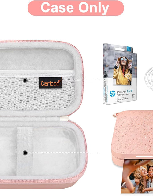 Load image into Gallery viewer, Carrying Case Replacement for HP Sprocket Portable 2X3 Instant Photo Printer, Kodak Step Wireless Mobile Photo Printer, Lifeprint 2X3 Photo Printer, Mesh Bag Fit Photo Paper Cable, Rose Gold
