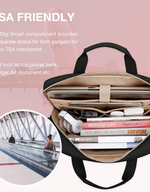 Load image into Gallery viewer, 17.3/15.6 Inch Laptop Bag, Briefcase for Women Computer Messenger Bag Office Travel Business, Black
