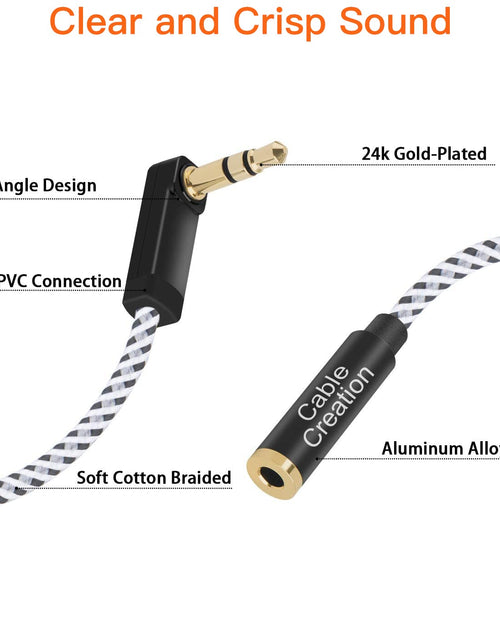 Load image into Gallery viewer, Stereo Jack Extension Cable Headphone Extension Cable 15FT 3.5Mm Male to Female Aux Extension Cable for Phones, Headphones, Speakers, Tablets, Pcs, MP3 Players and More, 4.5M
