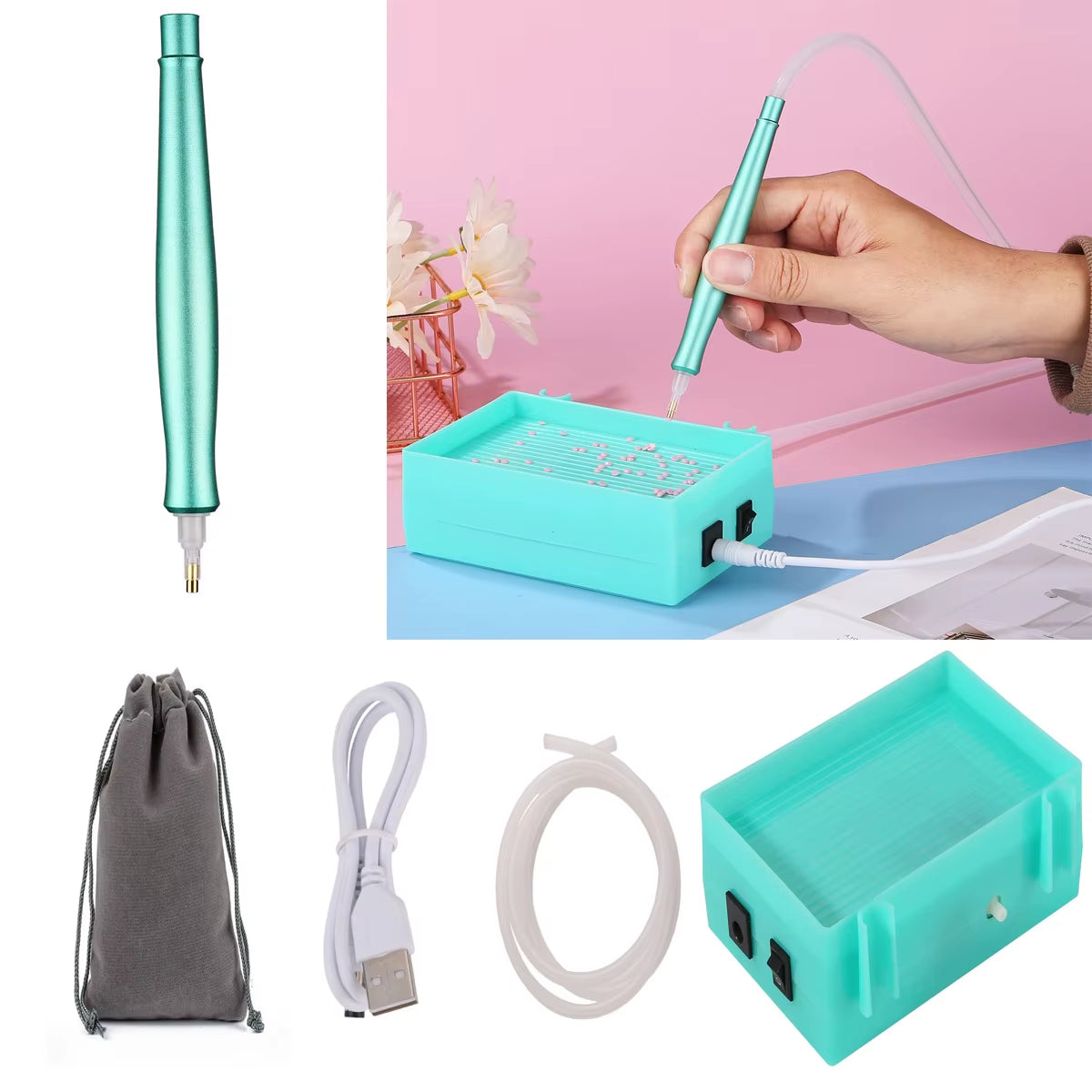 SparklePro Electric Diamond Painting Pen – Long-Lasting Vacuum Tool for Precision Crafting