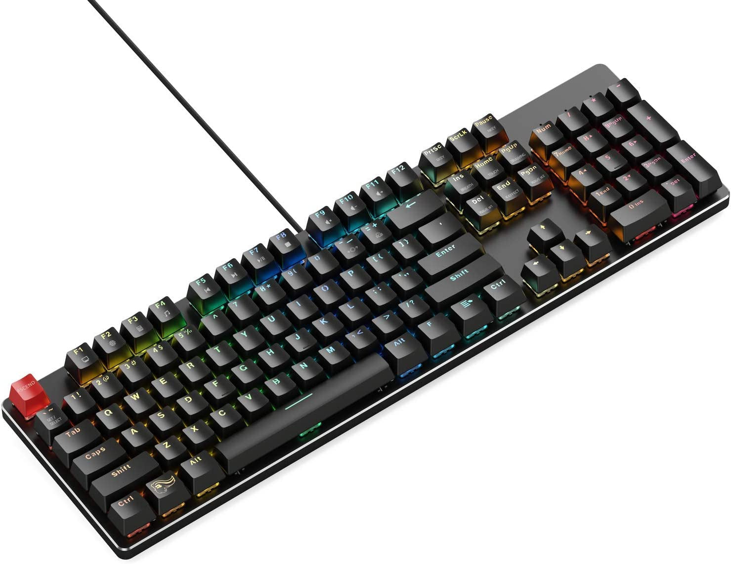 Modular Mechanical Gaming Keyboard - Full Size GMMK (104 Key) - RGB LED Backlit, Brown Switches, Hot Swap Switches (Black)(Gmmk-Brn)