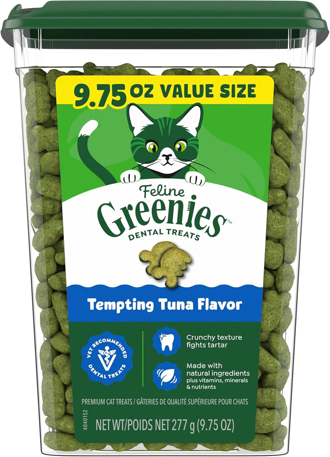 FELINE  Natural Dental Care Cat Treats, Tuna Flavor, All Bag Sizes