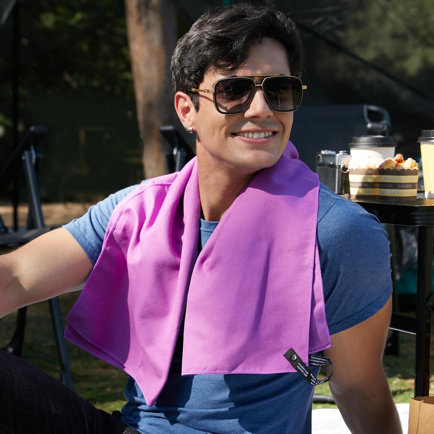 Microfiber Towel Perfect Travel & Sports &Beach Towel. Fast Drying - Super Absorbent - Ultra Compact. Suitable for Camping, Backpacking,Gym, Beach, Swimming,Yoga