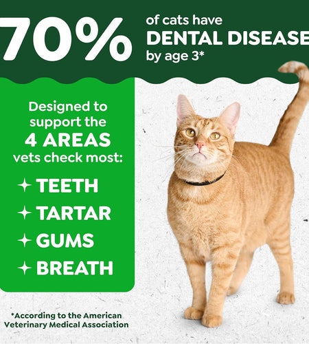 FELINE  Natural Dental Care Cat Treats, Tuna Flavor, All Bag Sizes