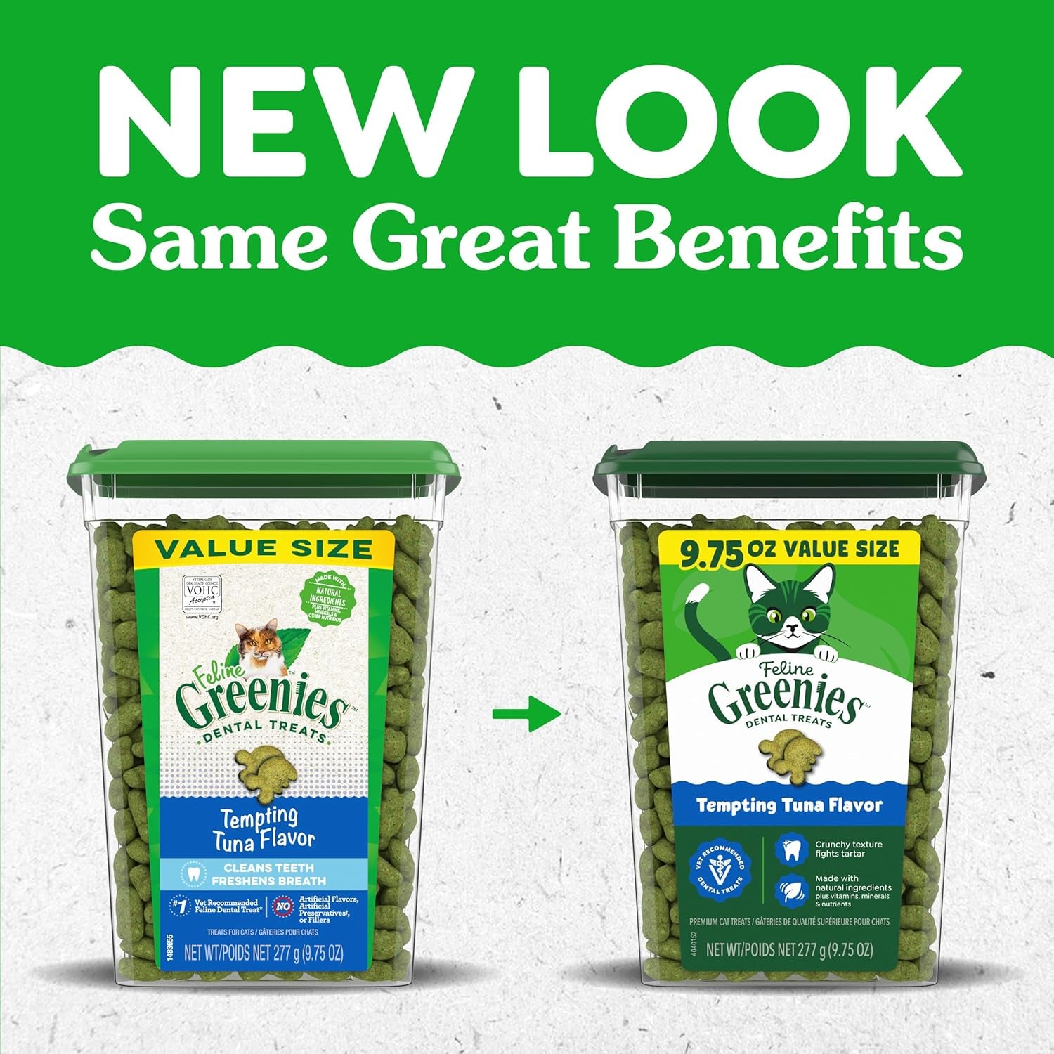 FELINE  Natural Dental Care Cat Treats, Tuna Flavor, All Bag Sizes