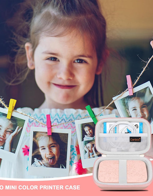 Load image into Gallery viewer, Carrying Case Replacement for HP Sprocket Portable 2X3 Instant Photo Printer, Kodak Step Wireless Mobile Photo Printer, Lifeprint 2X3 Photo Printer, Mesh Bag Fit Photo Paper Cable, Rose Gold
