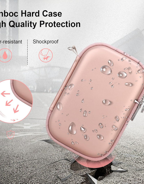 Load image into Gallery viewer, Carrying Case Replacement for HP Sprocket Portable 2X3 Instant Photo Printer, Kodak Step Wireless Mobile Photo Printer, Lifeprint 2X3 Photo Printer, Mesh Bag Fit Photo Paper Cable, Rose Gold
