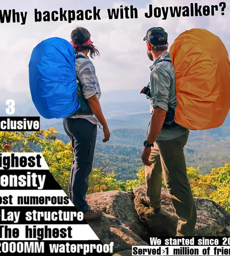 Waterproof Backpack Rain Cover for (15-90L), Upgraded Anti-Slip Cross Buckle Straps, Triple Strengthened Layers for Hiking Camping Traveling